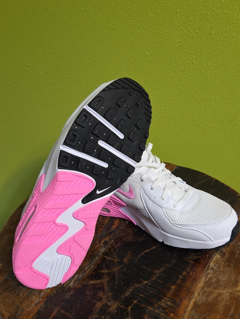 Nike Women's White Sneakers with Pink Accents - Picture 5 of 5